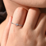 Sparkling Heart Solitaire Ring