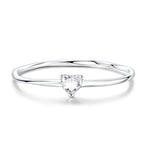 Sparkling Heart Solitaire Ring