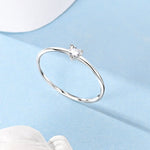Sparkling Heart Solitaire Ring