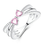 Sparkling Pink Bow Ring