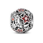 Star & Moon Birthstone Charm