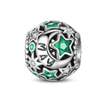 Star & Moon Birthstone Charm