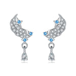 Starlit Crescent Drop Earrings