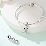Stitched Teddy Bear Dangle Charm
