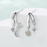 Sun & Moon Hoop Earrings