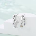 Sun & Moon Hoop Earrings