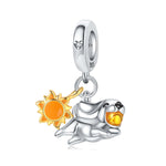 Sun & Playful Dog Dangle Charm