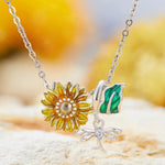 Sunflower & Dragonfly Garden Charm
