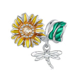 Sunflower & Dragonfly Garden Charm