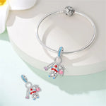 Teddy Bear & Heart Dangle Charm