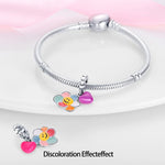 Temperature Changing Colorful Flower Dangle Charm