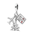 Travel to Paris Eiffel Tower Love Dangle Charm