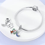 Tree of Life Charm with Birdhouse and Blue Crescent Moon