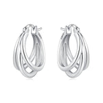 Triple Loop Classic Hoop Earrings