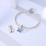 Two-tone Butterfly Dangle Charm