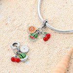 Watermelon Cherries Orange Nectarine Fruit Charm