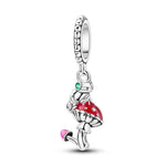Whimsical Frog on Enchanted Mushroom Dangle Charm