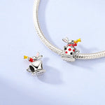 White Rabbit in Teacup Charm