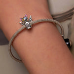 Winged Cat with Colorful Eyes Charm