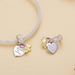 You Are My Sunshine Heart & Gold Bee Dangle Charm