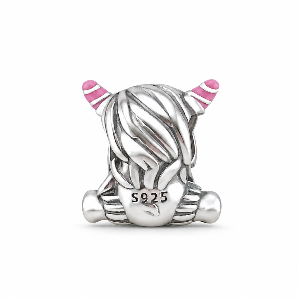 Highland Cow Girl 925 Sterling Silver Charm – Pandora Compatible