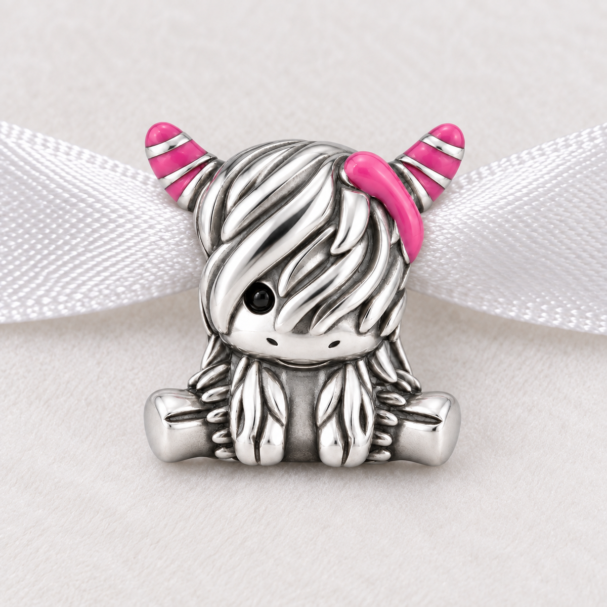 Highland Cow Girl 925 Sterling Silver Charm – Pandora Compatible