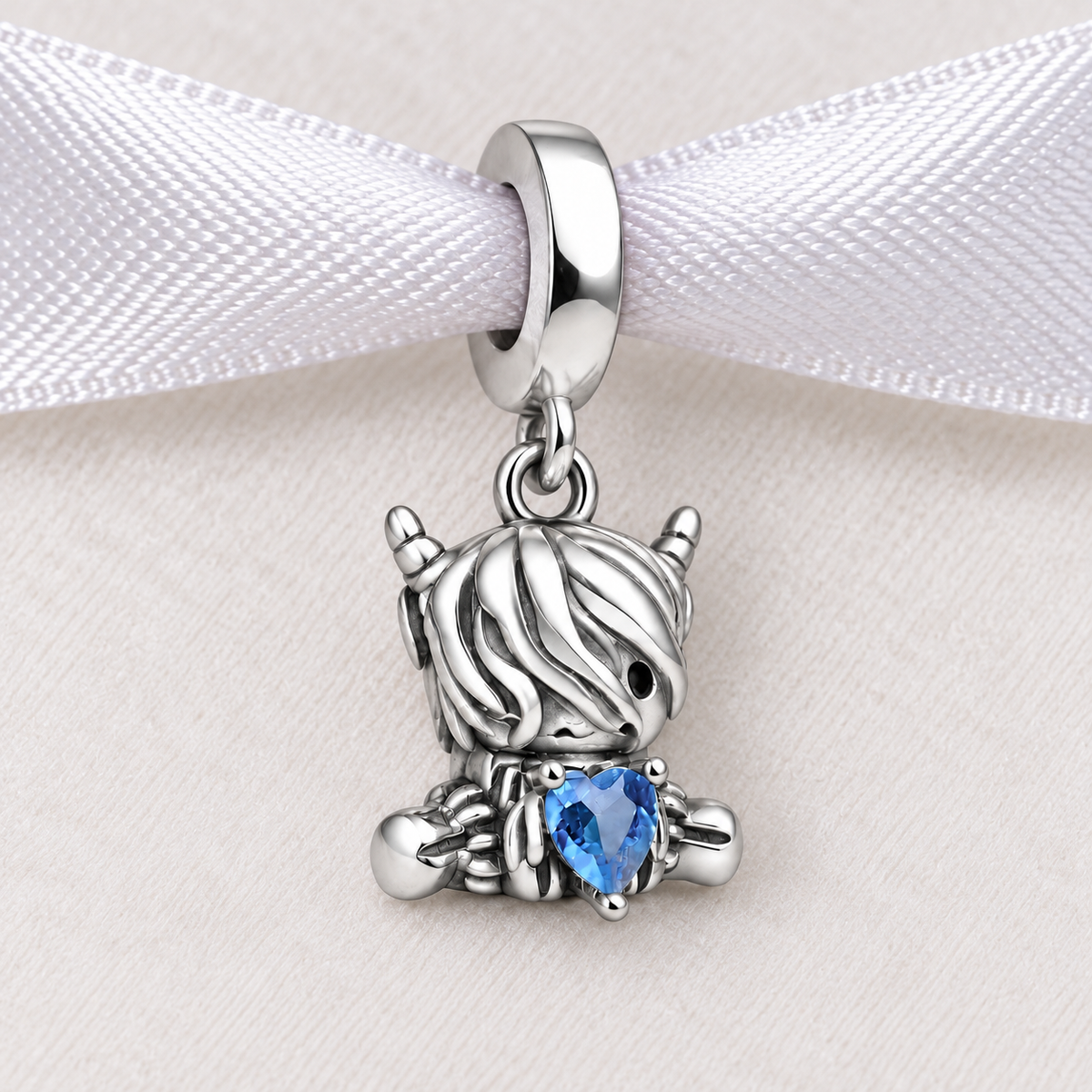 Baby Highland Cow Calf 925 Sterling Silver Charm – Pandora Compatible