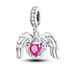 Pink Angel Wings Dangle Charm