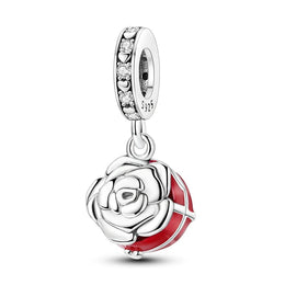 Timeless Red Rose Bloom Charm