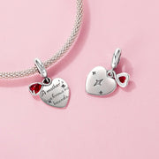 A Mother's Love Knows No Bounds Heart Dangle Charm