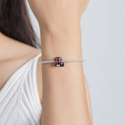 Adorable Black Cat with Red Bow Dangle Charm