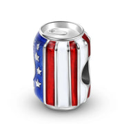 American Flag Soda Can Charm