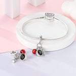 Apple, Coffee, & Dumbbell Fitness Charm