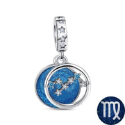 Blue Galaxy Astrology Signs Zodiac Constellation Charms