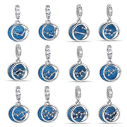 Blue Galaxy Astrology Signs Zodiac Constellation Charms