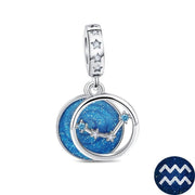 Blue Galaxy Astrology Signs Zodiac Constellation Charms