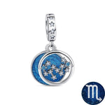 Blue Galaxy Astrology Signs Zodiac Constellation Charms