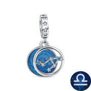 Blue Galaxy Astrology Signs Zodiac Constellation Charms