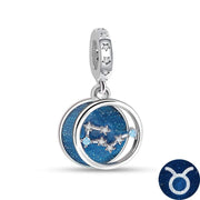 Blue Galaxy Astrology Signs Zodiac Constellation Charms