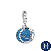 Blue Galaxy Astrology Signs Zodiac Constellation Charms