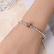 Autumn Acorn Charm with Enamel Bow