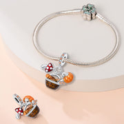 Autumn Basket Mushroom, Bread & Pumpkin Charm