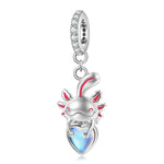 Axolotl Holding a Shimmering Heart Charm