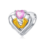 Baby Love Heart with Golden Feet Charm
