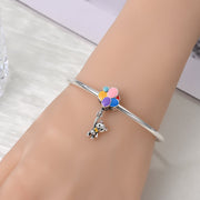 Balloon Bear with Colorful Balloons Dangle Charm