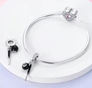 Billiard Eight Ball Dangle Charm