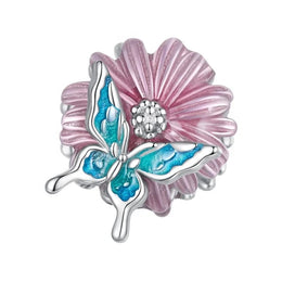 Blooming Flower & Butterfly Charm