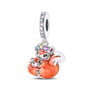 Blossom Crown Squirrel & Baby Dangle Charm