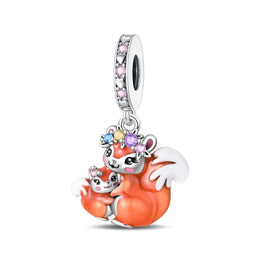 Blossom Crown Squirrel & Baby Dangle Charm