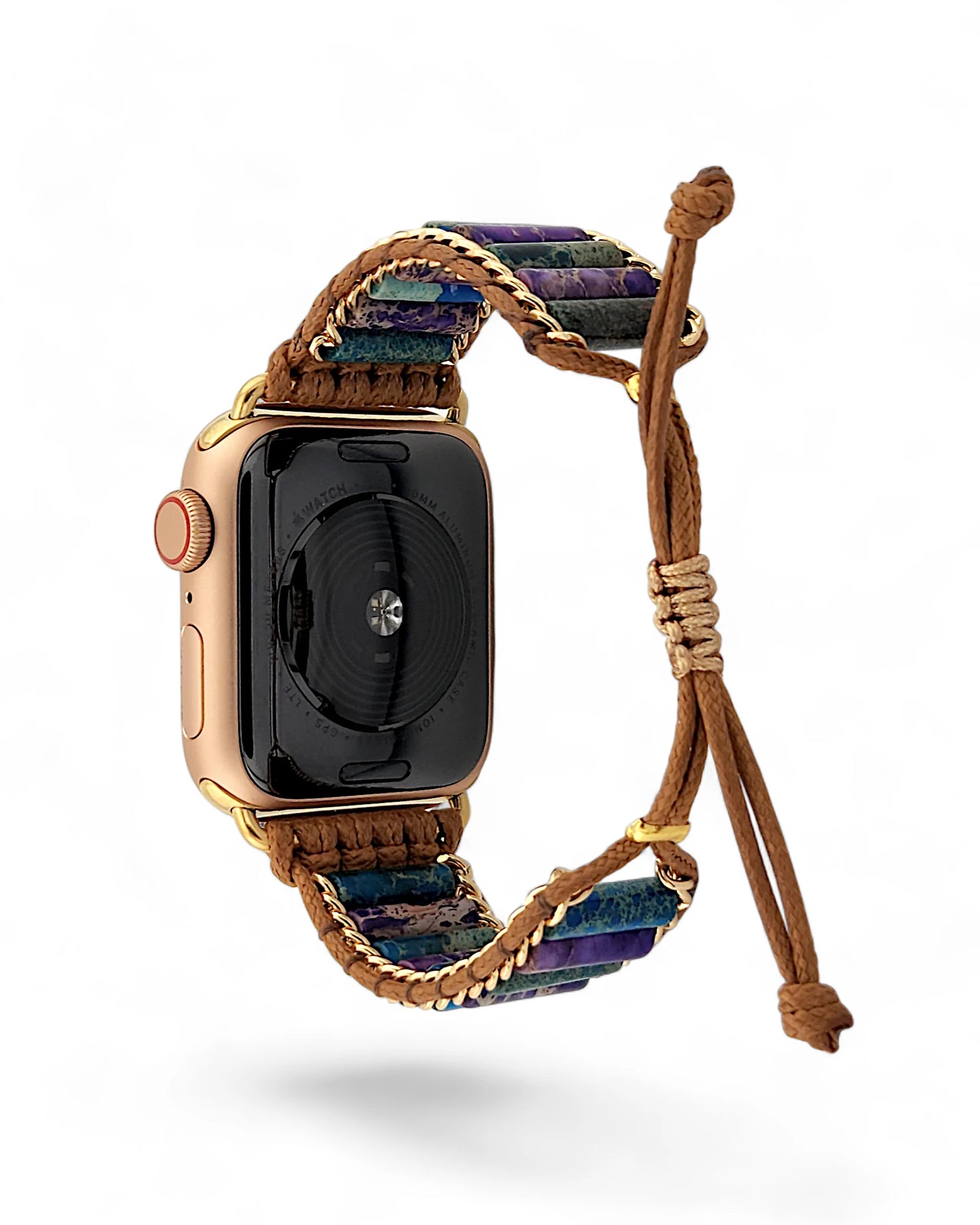 Blue and Purple Imperial Jasper Inlay Apple Watch Band